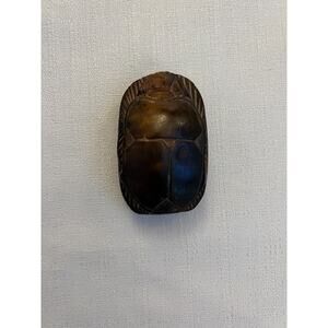 Egyptian Scarab Beetle Symbol‎ with Ancient Inscriptions from Stone